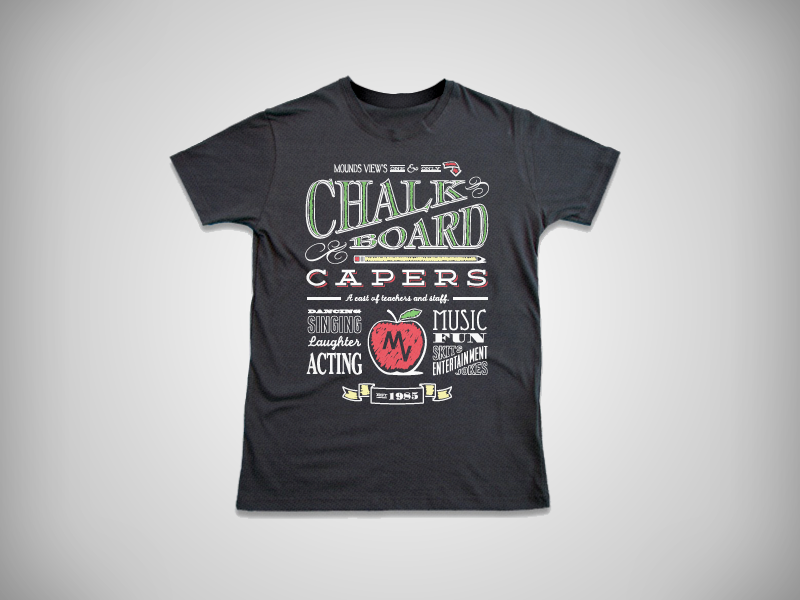 Chalkboard Capers TShirt by E.G. Hanson on Dribbble