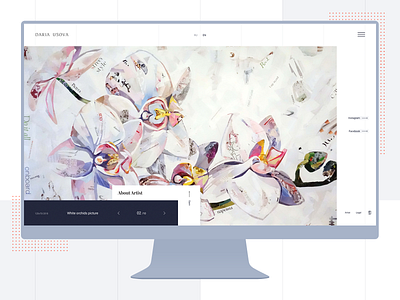 Daria Usova website art clean figma grid minimal ui ux web