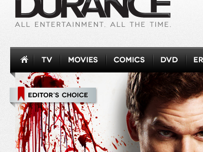 Durance Magazine - Navigation and Editor's Choice Details approved blog entertainment movies navigation tv ui website wordpress