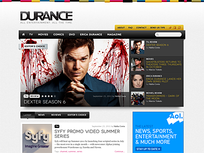 Durance Magazine approved blog entertainment erica durance movies tv ui website wordpress