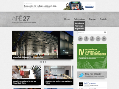 Apê27: Home concept architecture blog webdesign website wordpress