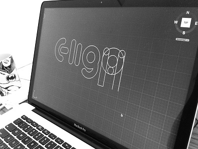 New work in progress brand brand grid logo