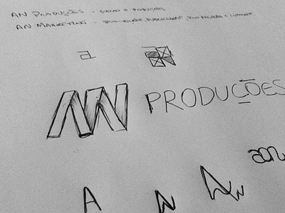AN Produções, logo draft branding draft logo