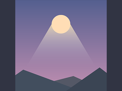 Moon Over Hills illustration illustrator landscape night purple vector