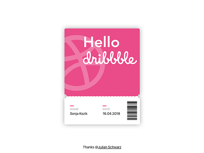 Hello Dribbble! debut design first shot