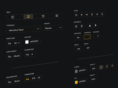 Tool Panel app dark ui design desktop minimal ui