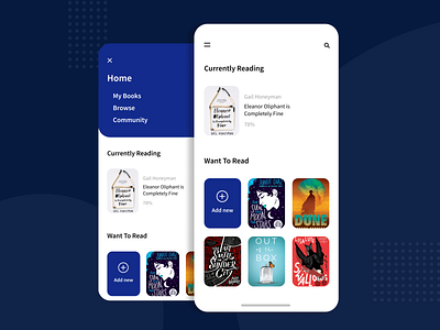Book Reading App app design minimal ui ux web website