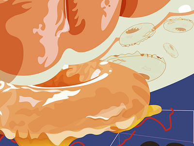 Glazed — Abstract Breakfast Series abstract composition donuts glazed illustration imagemaking sandwich twist twisty vector