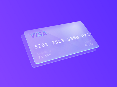 Credit Card ( Daily UI :: 002 ) acrylic creditcard dailyui transparent