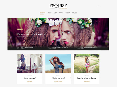 Esquise Magazine WordPress Theme animation articles beautiful blog cards esquise fashion magazine slider theme touchsize wordpress