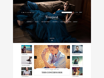Tempest Magazine WordPress Theme animation articles beautiful blog cards fashion magazine slider tempest theme touchsize wordpress