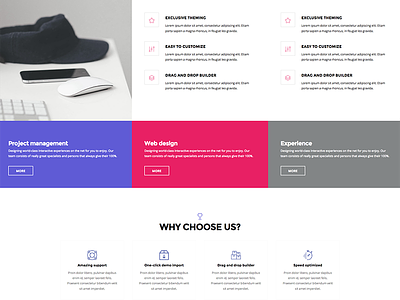 Agency about page about agency business card colors design features icon box icon font icons titles touchsize