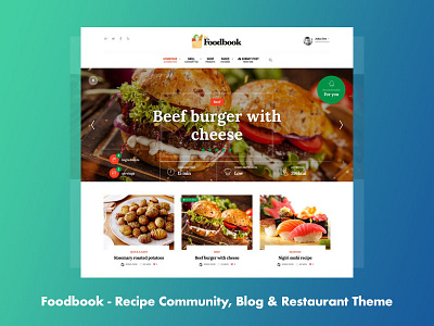 Foodbook Recipe & Food Community Theme blog community food recipe restaurant theme wordpress