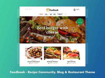 Foodbook Recipe & Food Community Theme