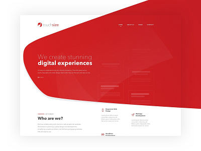 New TouchSize Website agency front end development touchsize web design web design company web development wordpress wp