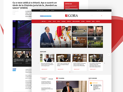 Leading News Website Design - Agora agora article article page articles cards design mosaic news newspaper