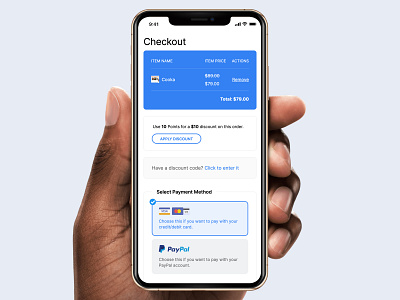 Mobile Cart/Checkout Page cart checkout checkout form checkout page checkout process discount minimal mobile mobile app mobile ui payment payments paypal shop shopping cart ui ux web shop