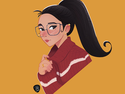 portait vol.3 art character concept characterdesign digital 2d digital painting draw drawing girl girl character girl illustration glasses illustration illustration art portrait portrait art winter