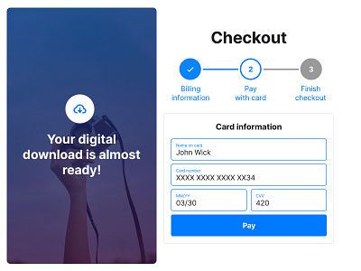 Credit card checkout 002 dailyui