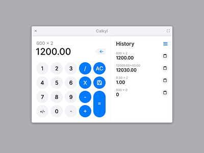 Desktop Calculator UI Design 004 app calculator dailyui desktop app elementary app flat linux app ui ux