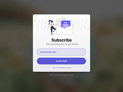 Newsletters subscribe form app dailyui design form subscribe ui ux web