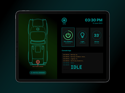 Car interface UI design