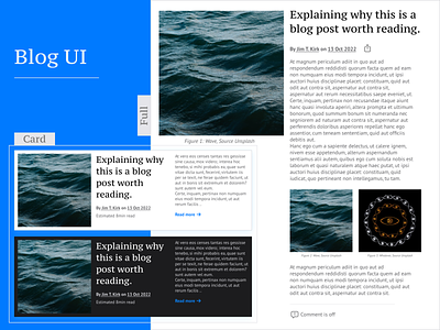 Blog UI Design blog dailyui design text typography ui ux