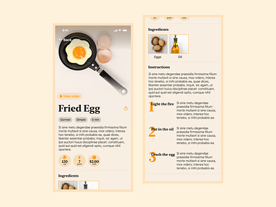 Recipe UI design app dailyui design recipe ui ux