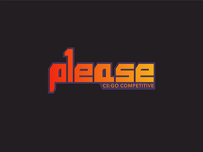 p1ease CS:GO logo design gaming gaming logo logo logo design modern