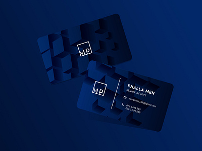 DevOps Business Card black blue branding businesscard dark design flat illustration namecard tech