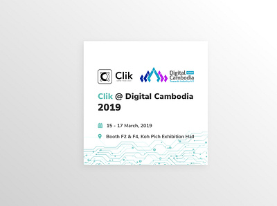 Digital Cambodia Event - Clik branding design event illustration post poster socialmedia typography vector