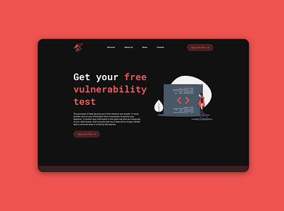 Upcoming Launch Ronin Pentest Project black branding design flat landingpage red typography web webdesign