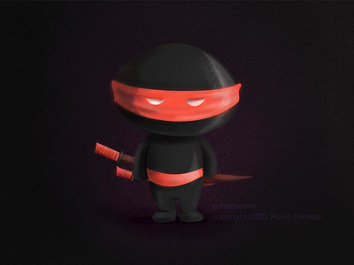 Ninja mascot design digital mascot ninja nlack red