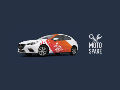 Moto Spare Parts branding logo design