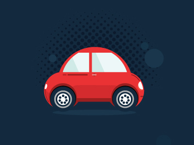 Comic Car design graphic illustration