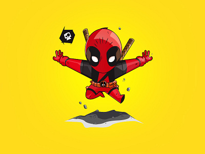 Deadpool Character Illustration comic illustration