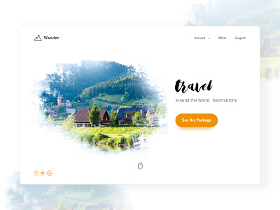 Travel Landing Page green mountains nature travel trees