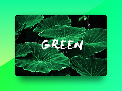 Green Love brush colours fonts green leaf love text typography