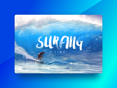 Surfing Time_ Typography adventure blue cards colours deep journey life sea travel typography