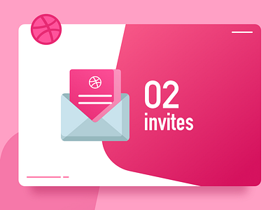 2 Invites invites pink