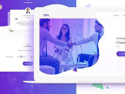 Crn. creative fluidicdesign macbookpro mockups popular purpleblue shapes solutionsprovider trending uigradientstyles uiux website