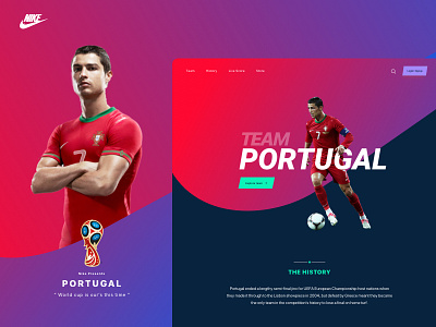 Let's Say.. Portugal! christiano fifa landing nike page portugal ronaldo russia uiux web worldcup