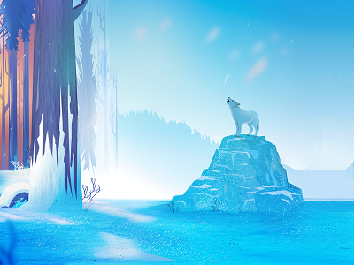 Fox in the Snowfall_ Illustration