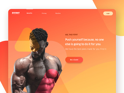 Body Builder body builder body building bodybuilder colour design dribbble fitness google gym home home page design illustration interaction landing page landing page design muscular triangle website website concept website design