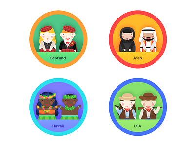 World costume villain avatar icon2 avatar icons colorful costume design icon people icons