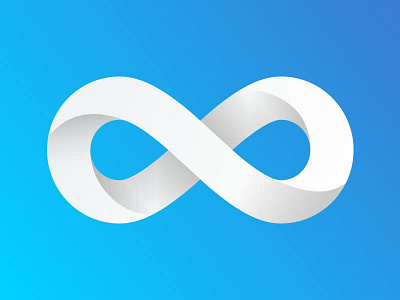 Infinty Logo blue brand branding design gradient icon infinity lettering logo shadows soft vector