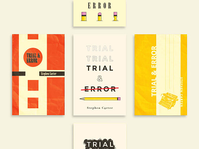 Trial & Error Book Cover book book cover book design cover distressed error pencil retro trial vintage