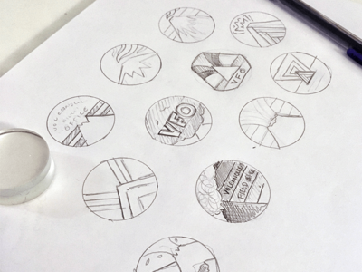 Volcano Logo Sketch Process