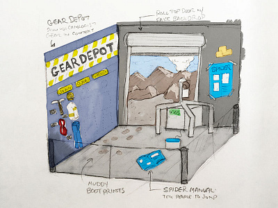 Volcanology Field Office Concept Sketch - Spider Area