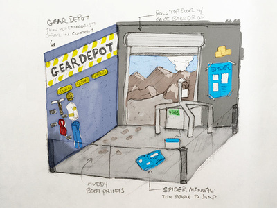 Volcanology Field Office Concept Sketch - Spider Area